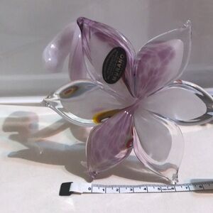 Murano glass flower Cristal  de. italiano